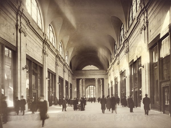 Passengers walking through Hallway