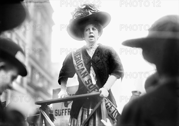 Mrs. S Loebinger making Suffrage Speech