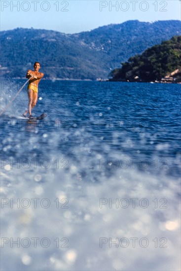 Man water skiing