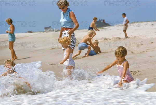 Children playing at Hamptons Beach