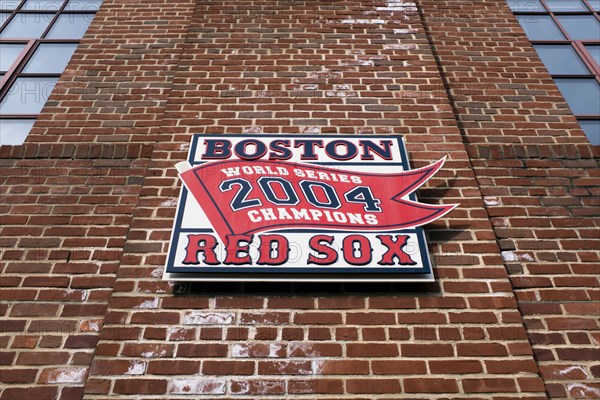 Plaque commemorating Boston Red Sox 2004 World Series Championship