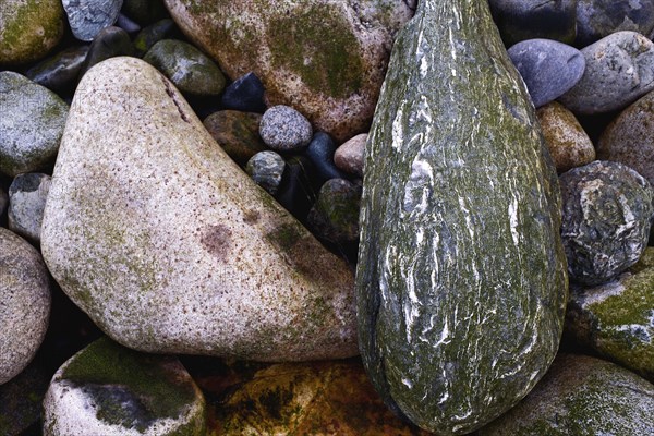 Close Up of Small Rocks at Beach