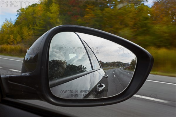 Car Side View Mirror on Passenger Door