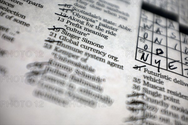 Newspaper Crossword Puzzle