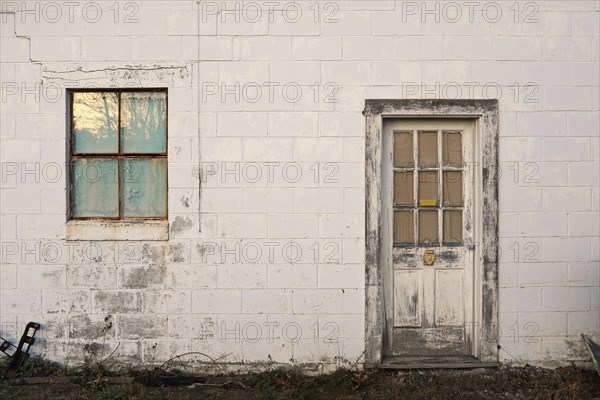 Dilapidated Cinder Block Building