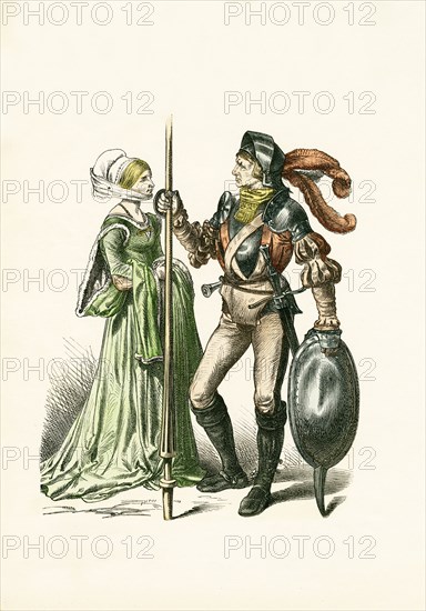 German Townswoman and Townsman in Armor