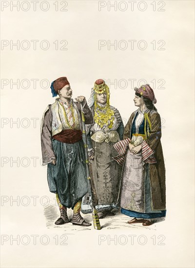 Folk Dress in European Turkey (now Parts of Albania