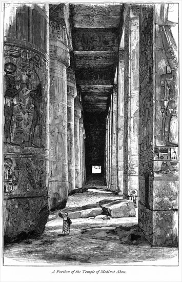 A portion of the Temple of Medinet Abou (Habu)