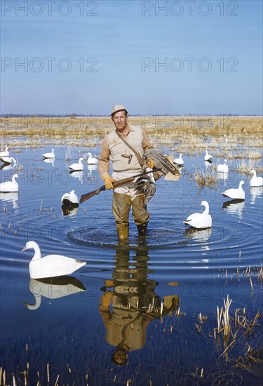 Man Waterfowl Hunting