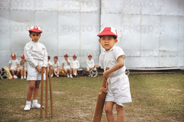 Young Boys playing Cricket