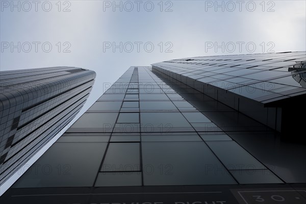 Low Angle View of Two Modern Glass Buildings