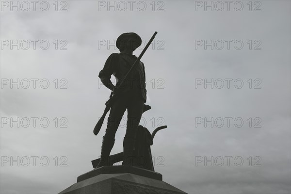 Silhouette of Minute Man Statue