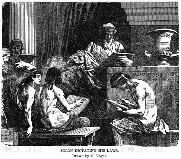 Solon Dictating His Laws