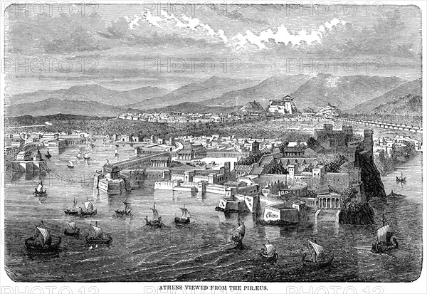 Athens viewed from Piraeus