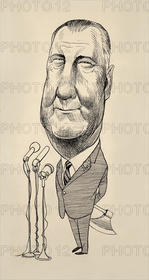 Caricature of Spiro Agnew