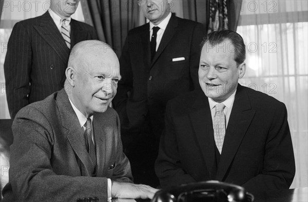 U.S. President Dwight Eisenhower with Willy Brandt