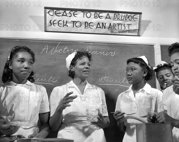 Students in Home Economics Class