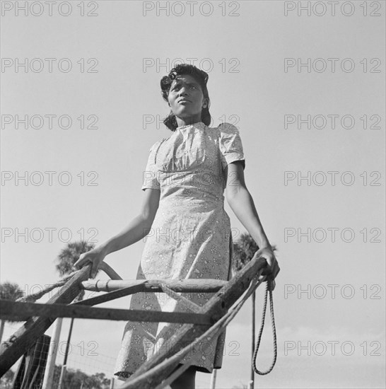 Student on Agricultural School Farm