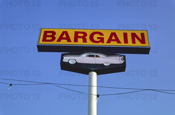 Bargain Used Car sign