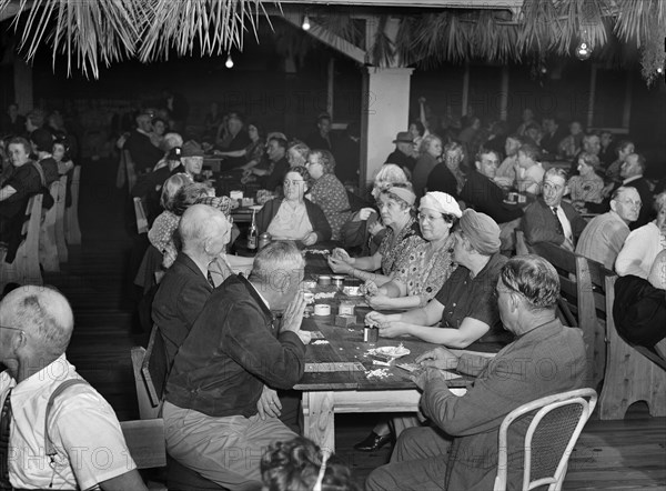 Guests of Sarasota Trailer Park enjoying a Night of Bingo