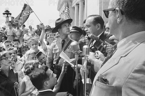 Arkansas Governor Orval Faubus speaking to Crowd