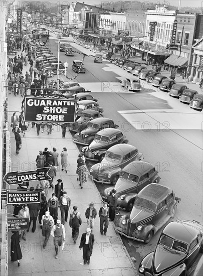 High Angle View Street Scene