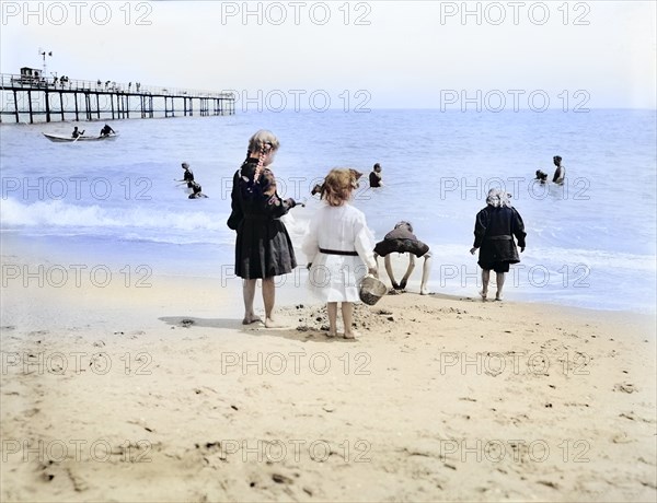 Children playing at Beach
