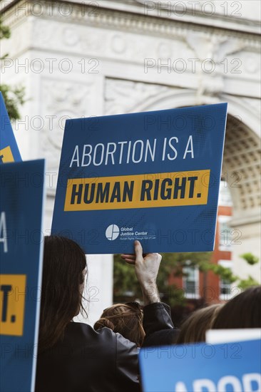 Abortion is a Human Right Sign at Abortion Rights Rally