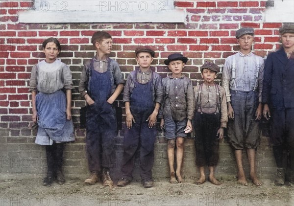 Group of Young Cotton Mill Workers