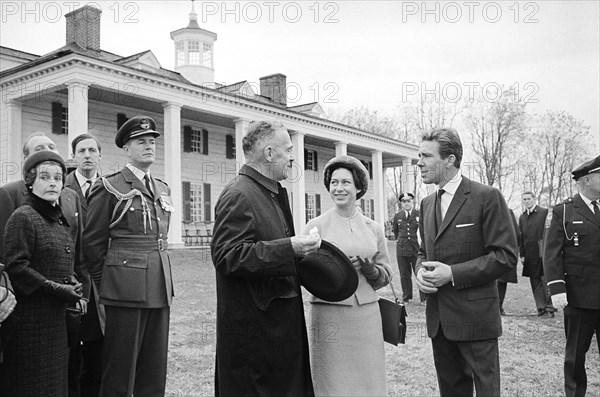 Princess Margaret and Lord Snowdon visit Mount Vernon