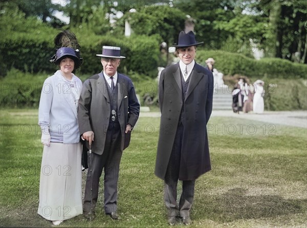 Millicent Hearst and William Randolph Hearst with John R. McLean (center)