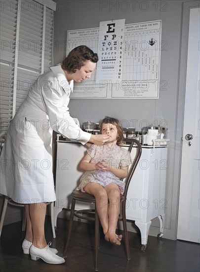 Nurse and young patient