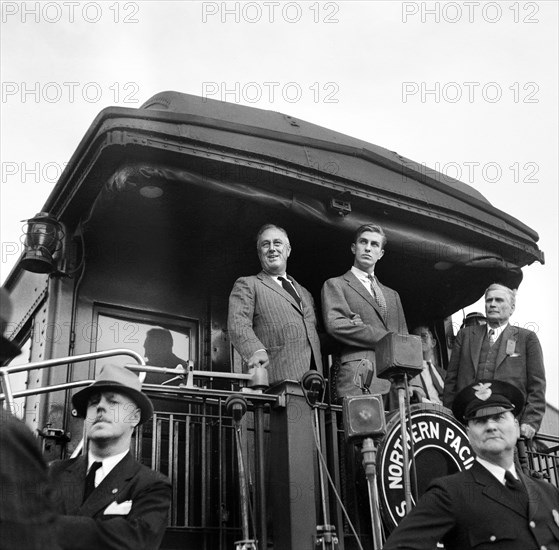 U.S. President Franklin Roosevelt with his son Franklin Delano Roosevelt