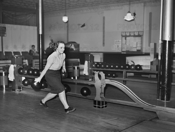 Woman bowling