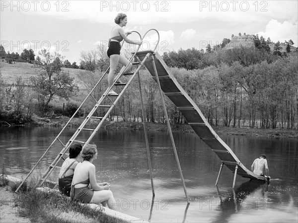 Group of people enjoying recreational facilities