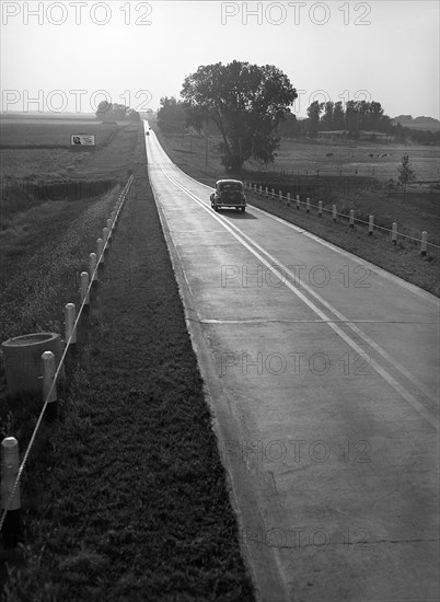 Car on rural highway