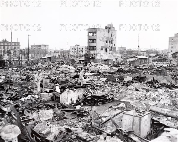 Ruins after U.S. Air Force air raids