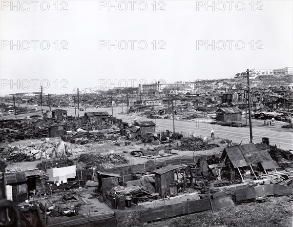 Ruins after U.S. Air Force air raids