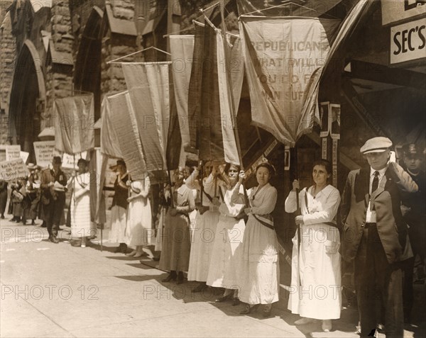 Members of  National Woman's Party protesting