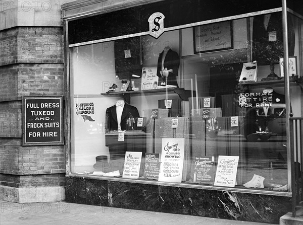 Display window of men's shop