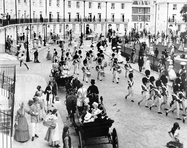 Marching band street scene