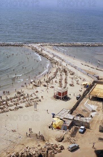 High angle view of coastal Beach