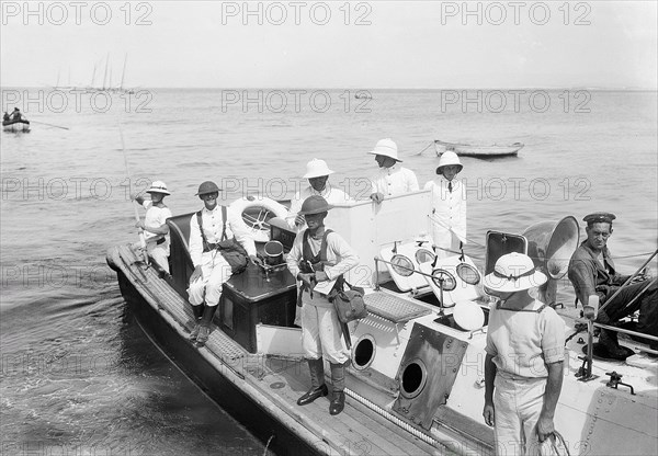 British marines landing at Haifa from H.M.S. "Barham" during 1929 Palestine Riots