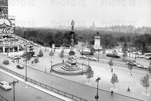 High angle view of Columbus Statue