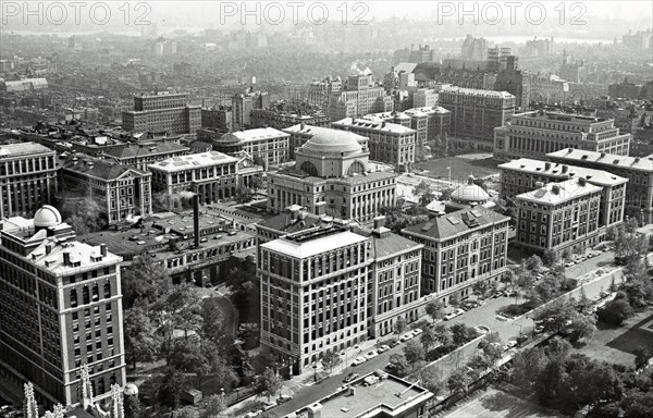 High angle view of Columbia University