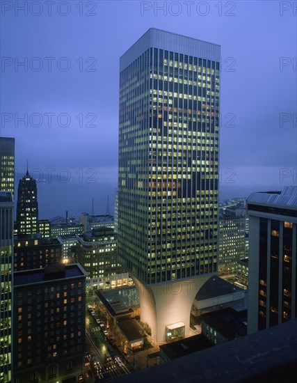 Rainier Tower at night