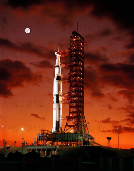 Early morning view of Apollo 4 (Spacecraft 017/Saturn 501) unmanned