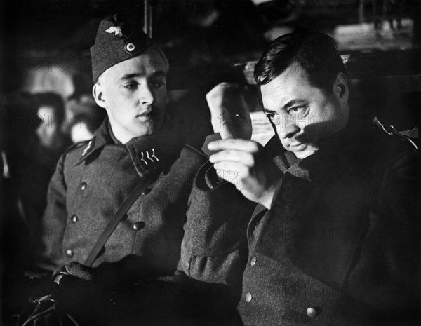 Oskar Werner (left)