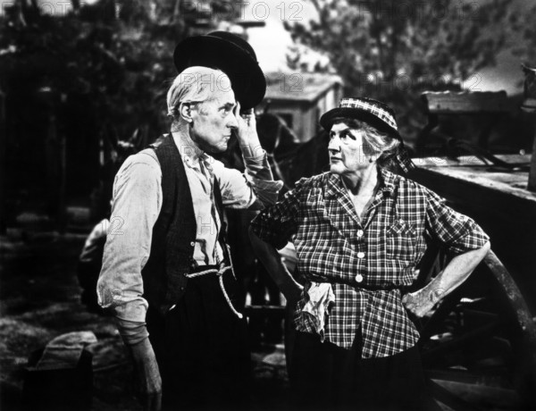 Marjorie Main, Parker Fennelly, on-set of the film, "The Kettles On Old MacDonald's Farm", Universal Pictures, 1957