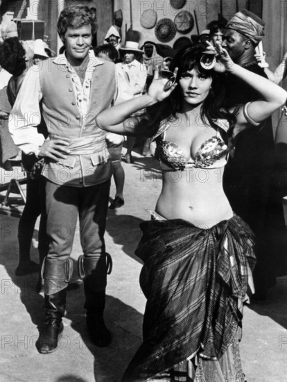 Doug McClure, Tanya Lemani, on-set of the film, "The King's Pirate", Universal Pictures, 1967